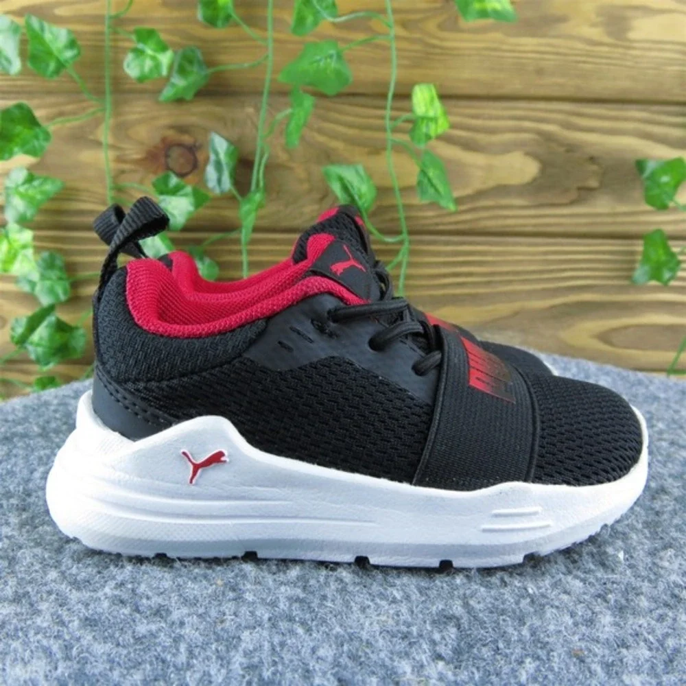 PUMA Boys Sneaker Size T 5 Medium Shoes Black Synthetic Pull On